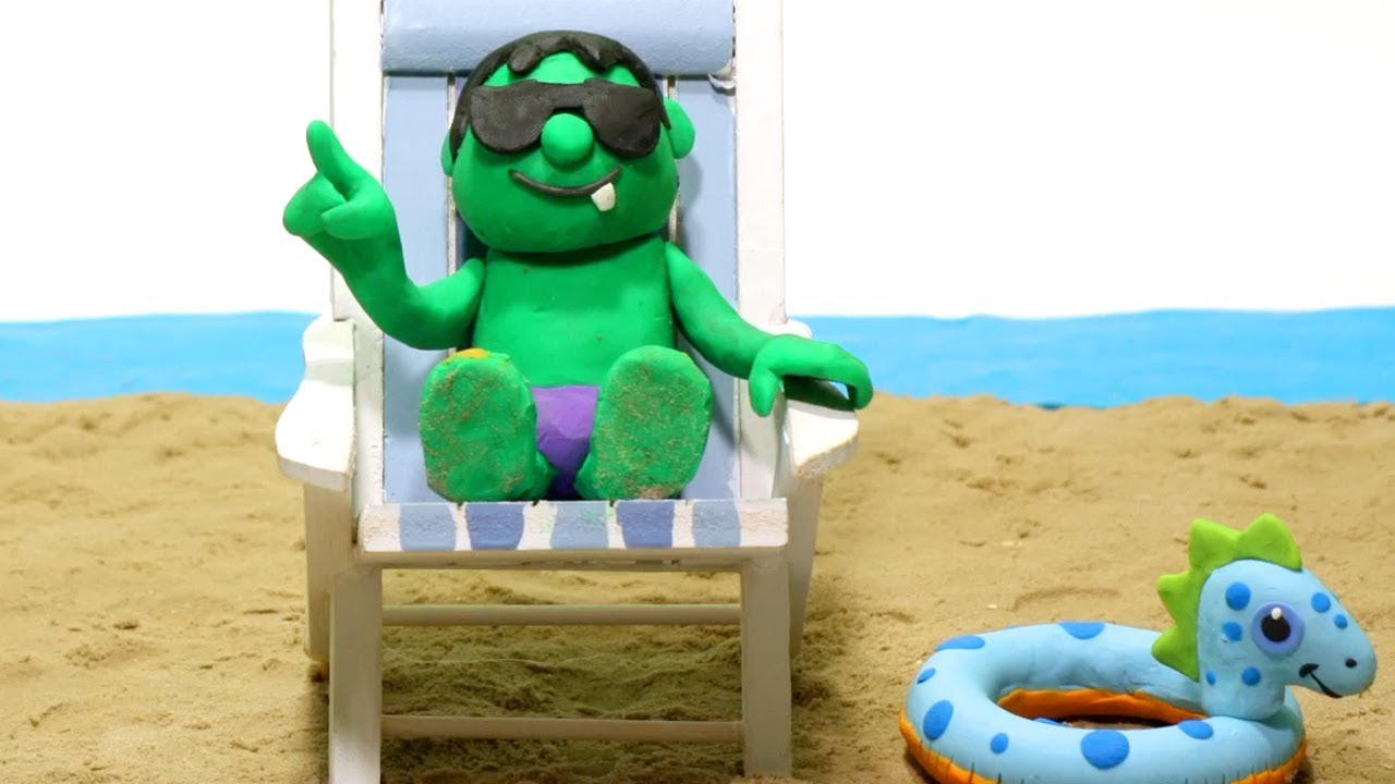 funny pranks videos Baby Hulk & dog cartoon 💕 Superhero Play Doh Stop motion videos