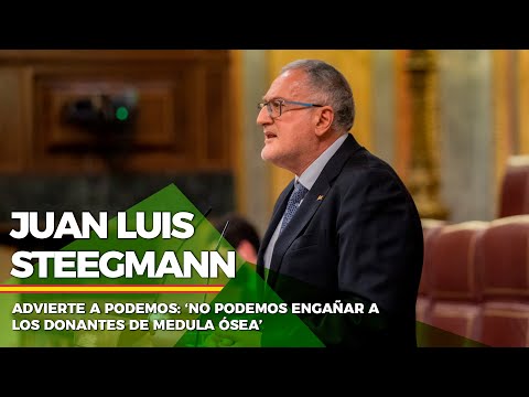 Steegmann advierte a Podemos: ‘No podemos engañar a los donantes de medula ósea’