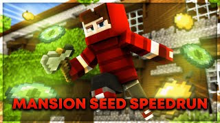 Speedrunning the BEST Mansion Seed in Minecraft