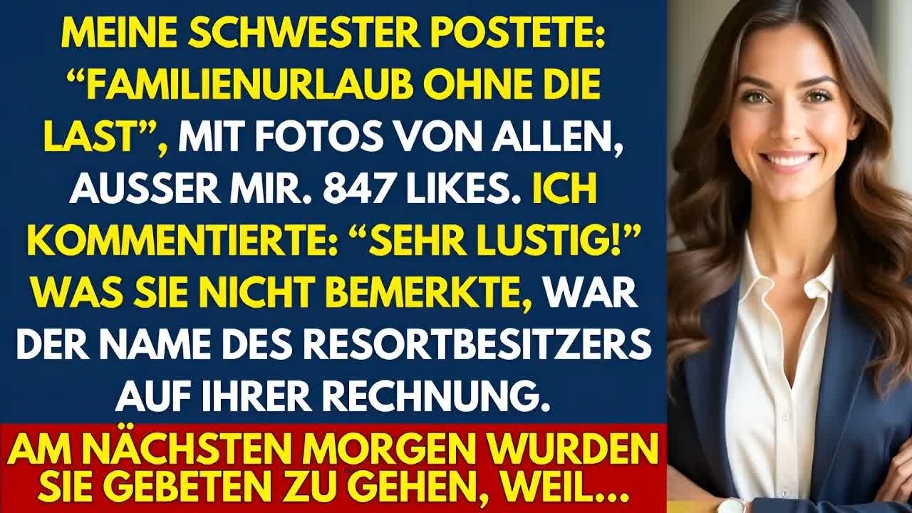 Meine Schwester postete „Familienurlaub ohne die Last“ ohne mich—aber was als Nächstes geschah…