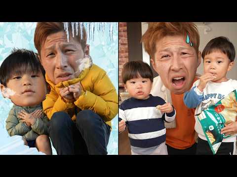 【POP Dad🕺🌈】 Yoshipapa's funny video🥳🥳🥳#longvideo#よしパパ#baby #dad#checkitout 👍#happening