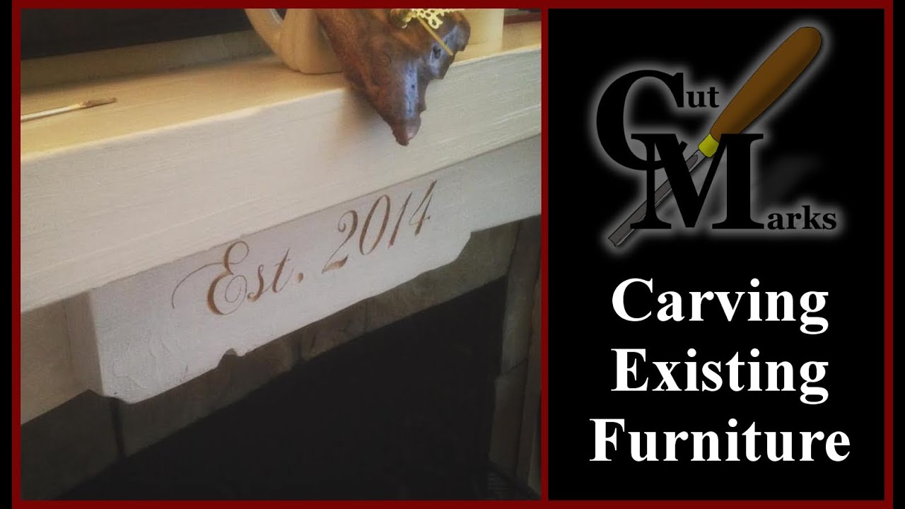 Carving into a fire surround