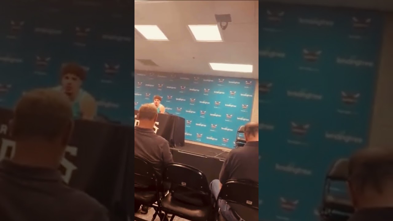 LaMelo Ball Speaks at Charlotte Hornets Media day on Liangelo signing with hornets 