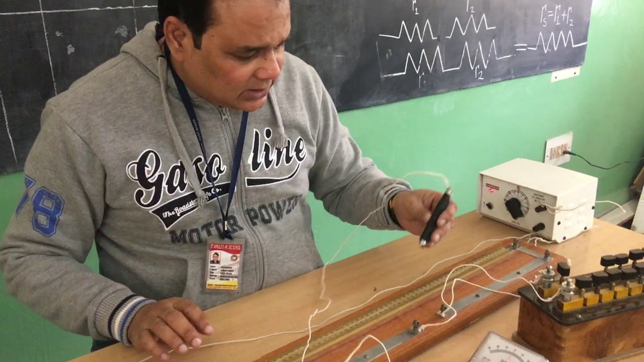 Meter bridge : series and parallel resistance combination