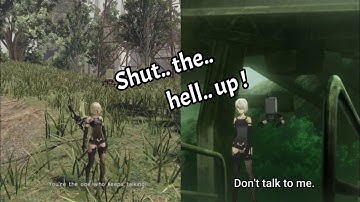 A2, " Shut.... the... hell... up ! " to Pod | Funny Scene | NieR:Automata Anime v/s Game