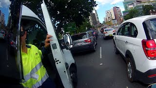 Motorcycle, Car Door Close Call || ViralHog