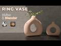 Ring Vase in Rhino & Blender | SubD Modeling and Rendering