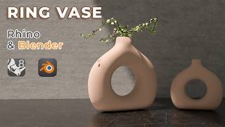 Ring Vase in Rhino &amp; Blender | SubD Modeling and Rendering