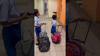 Niki and Bhavi Malaysia New Trolley School Bag Removable 6 Wheels Primary Backpack | #giis