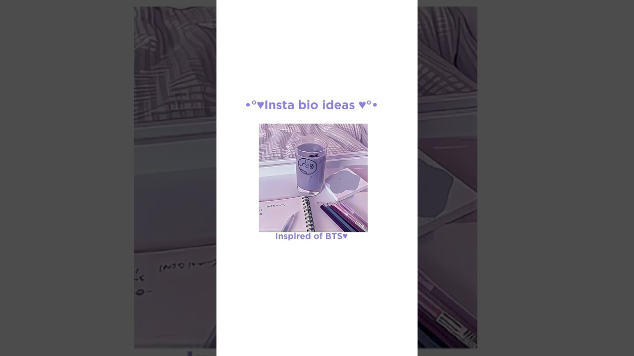 Insta bio ideas inspired of bts💜 