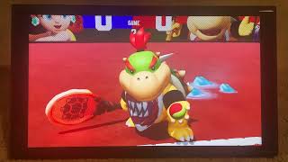 Daisy &amp; Toadette Vs Bowser Jr &amp; Nabbit (Mario Tennis Fever)
