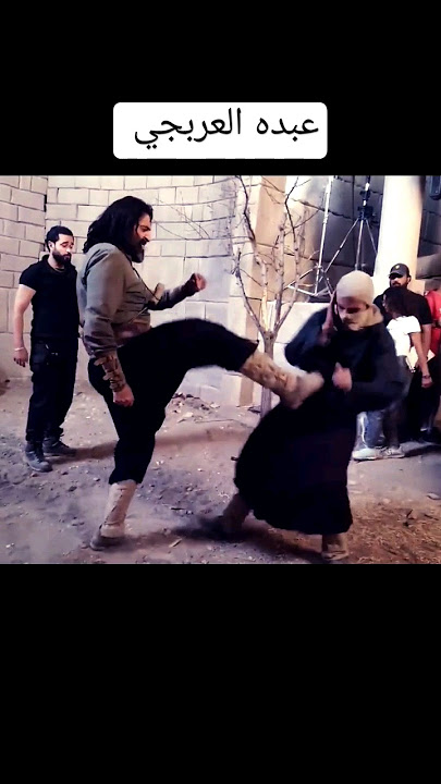 حكواليس معاركة من مسلسل عبده العربجي، حسن #العربجي #باسم_ياخور #shorts