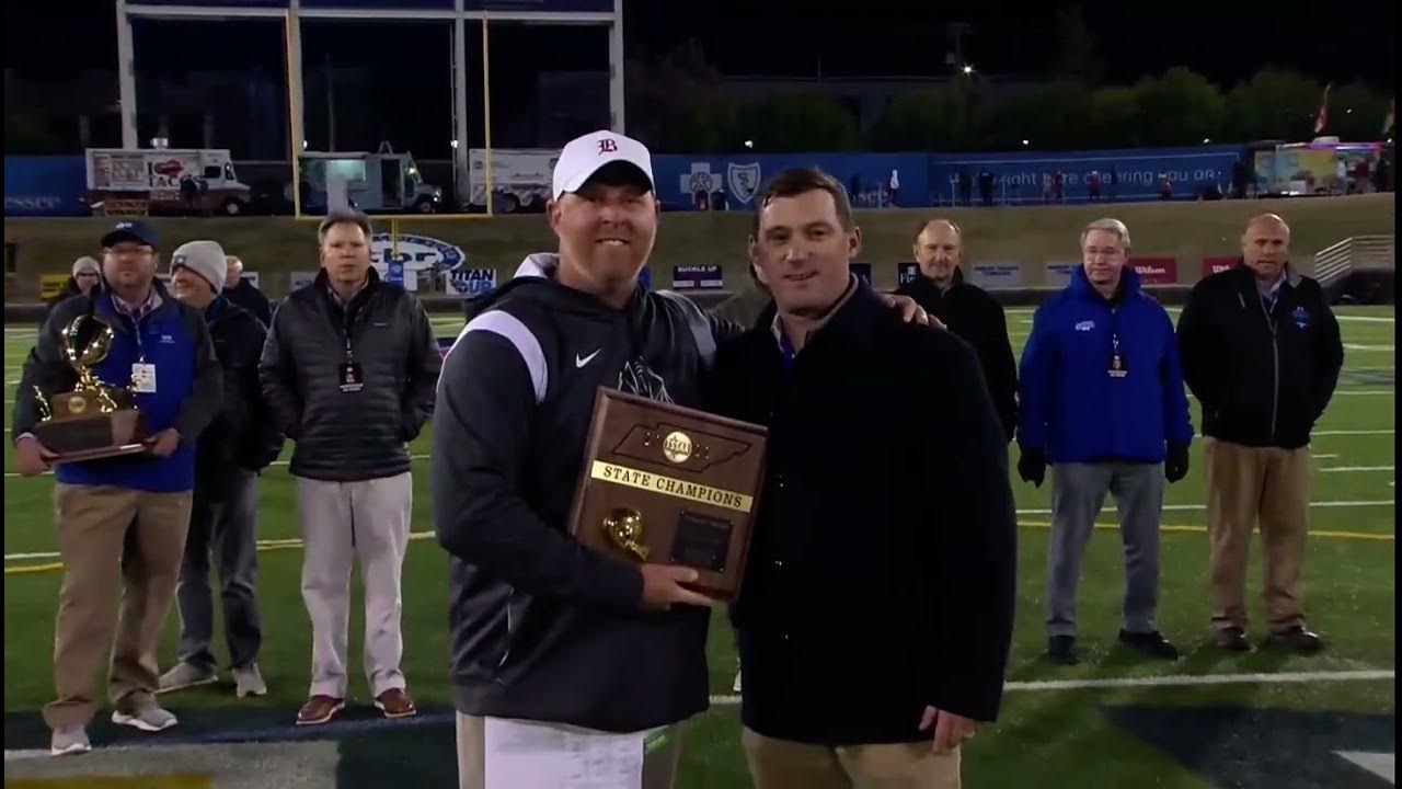 D2AAA TSSAA State Championship Trophy Presentation. YouTube