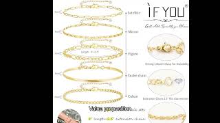 iF YOU Gold Ankle Bracelets - Best Deal