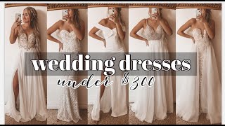wedding dresses under $300 | try on haul!! ♡