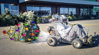 Buying a CHRISTMAS TREE with 200cc Shopping Gokart !?🌲🏎