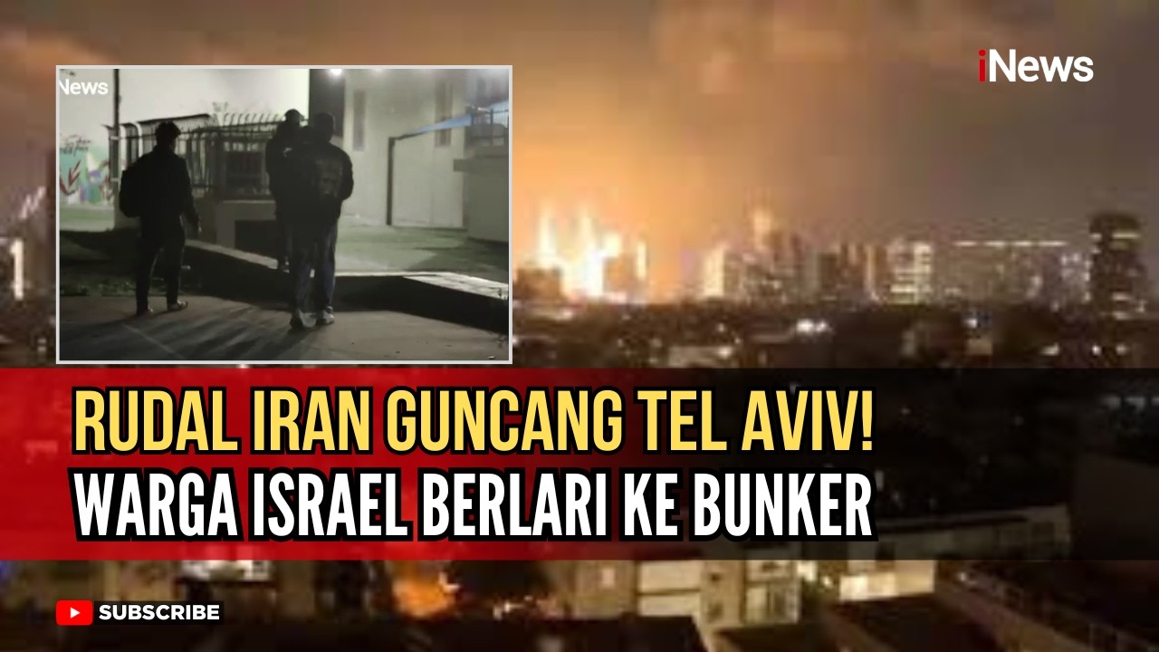 BREAKING! Rudal Iran Hujani Tel Aviv, Masyarakat Israel Kocak kacir Menuju Bunker | iNews Terkini