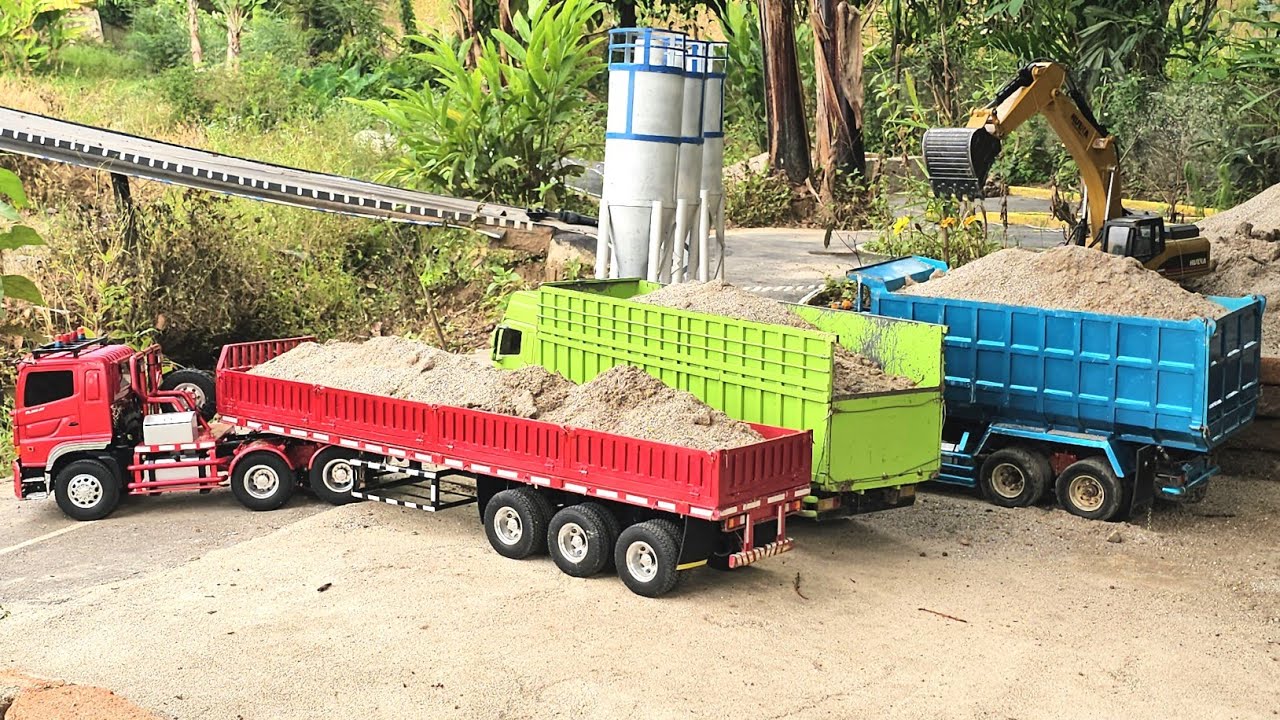 Импровизированный проект: Радиоуправляемый грузовик перевозит песок по экстремальным трассам
