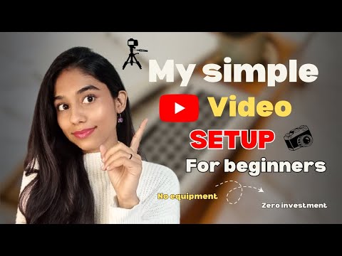 My simple video setup for beginners 📸 / zero investment 😳 #youtube #bloomingkashish