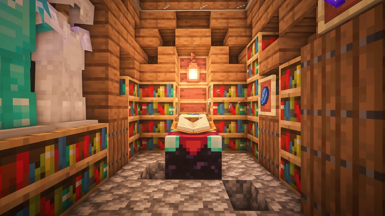 Minecraft: How to Build an Enchanting Room (Level 28)