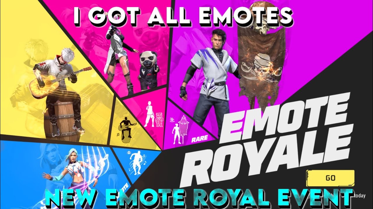 NEW EMOTE ROYAL EVENT😍❤️‍🔥 II I GOT ALL EMOTES 💗 II #freefire #newevent #girlgamer