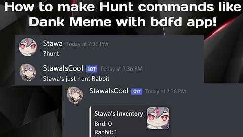BDFD - How to make Hunt command like Dank Meme