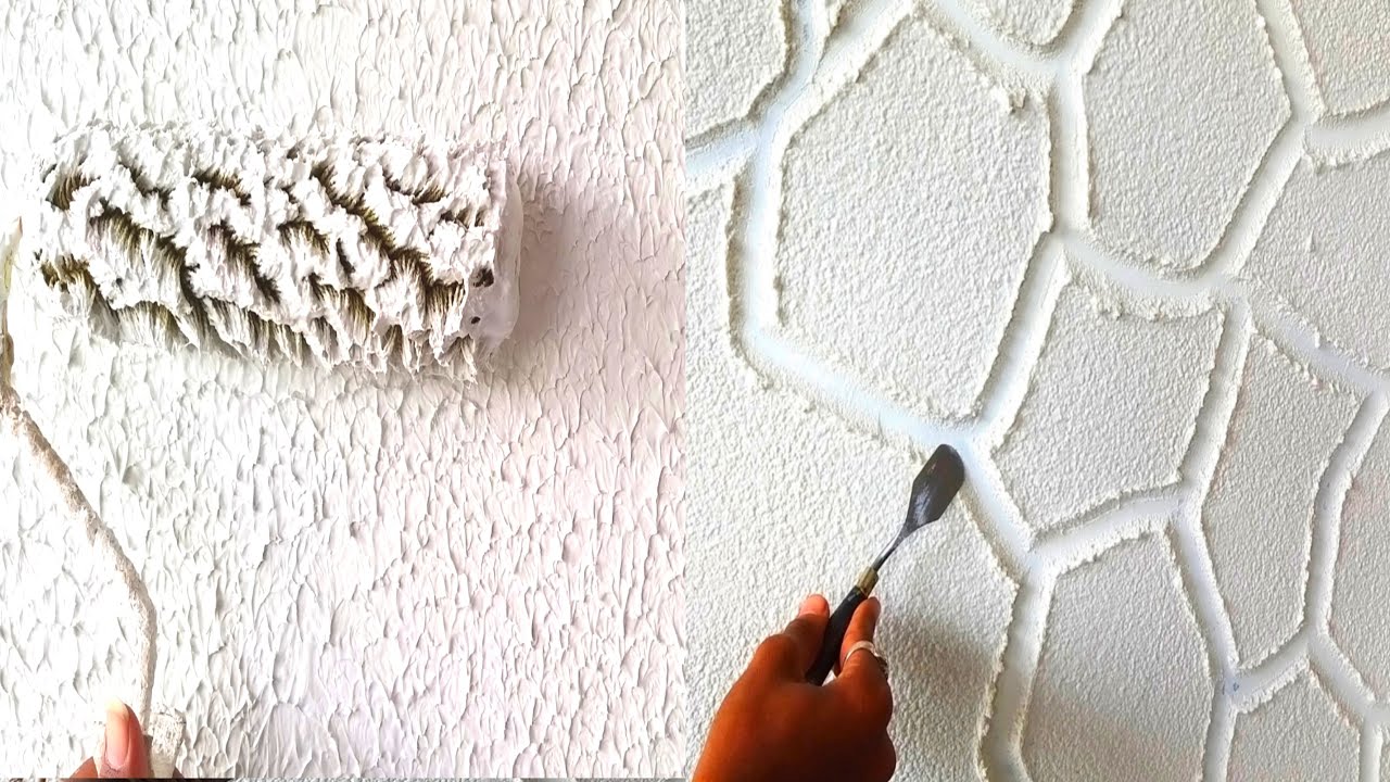 6 new updated texture wall painting techniques - YouTube