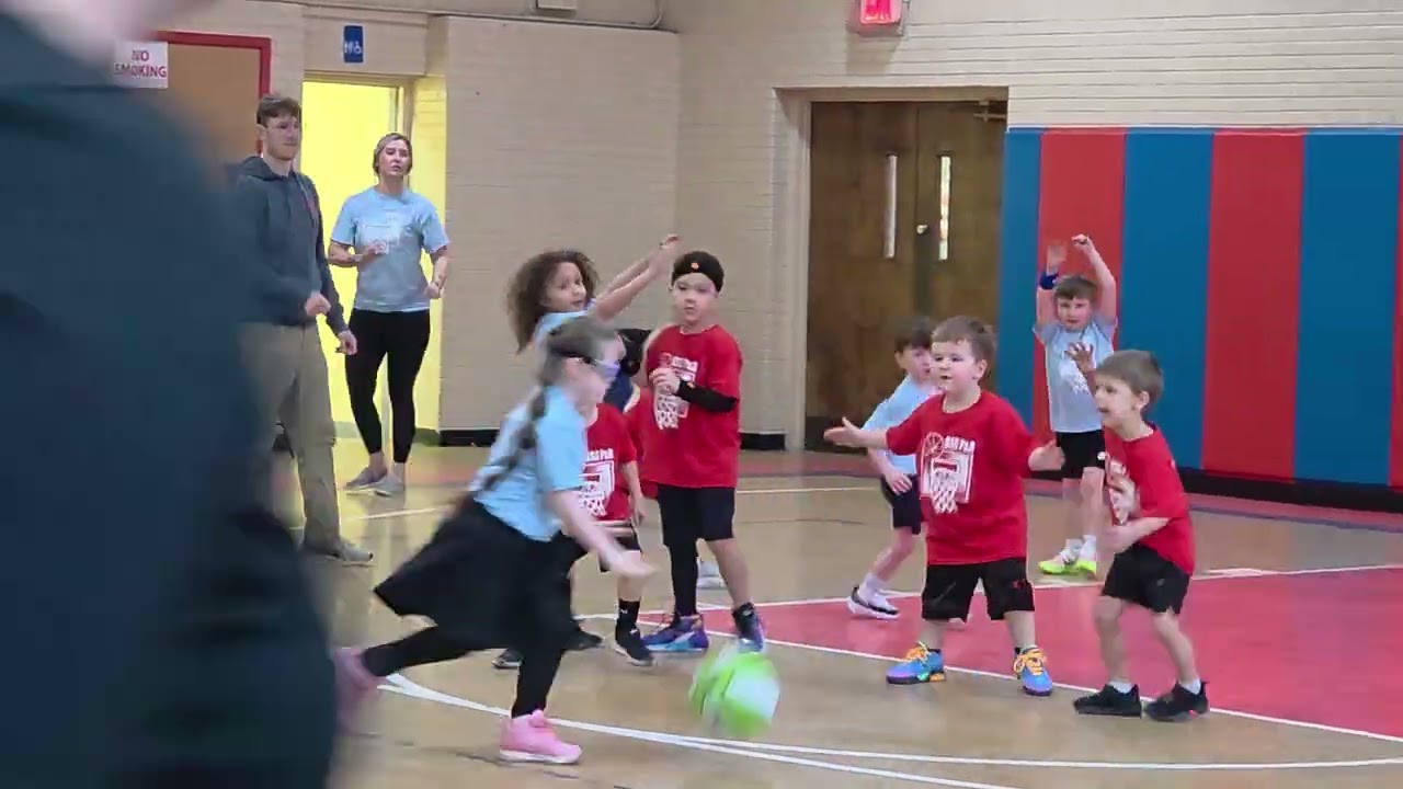 2/12/26 Dae Dae's (Hot Shots in Red Shirts) 2nd Pee Wee  basketball game, Kerns Gym