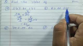 Find the value of  24% of 175