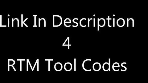 Codes For Rtm Tool (Visual Studio) !