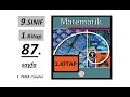 9. SINIF MATEMATİK  |  1. KİTAP  |  87. SAYFA  |  MEB YENİ MÜFREDAT  | ÖLÇME DEĞERLENDİRME