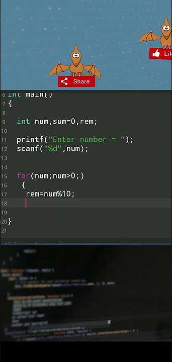 Sum of number of digits using for loop in c | C language | Learn ...