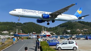 SKIATHOS - LOW Landings and JETBLASTS  at the European St. Maarten - 40 MINUTES Skiathos only