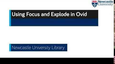 Focus and Explode in Ovid