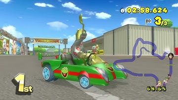 Mario Kart Wii (Fusion) Custom Tracks - Mirror (1 Player) #207 with Kermit