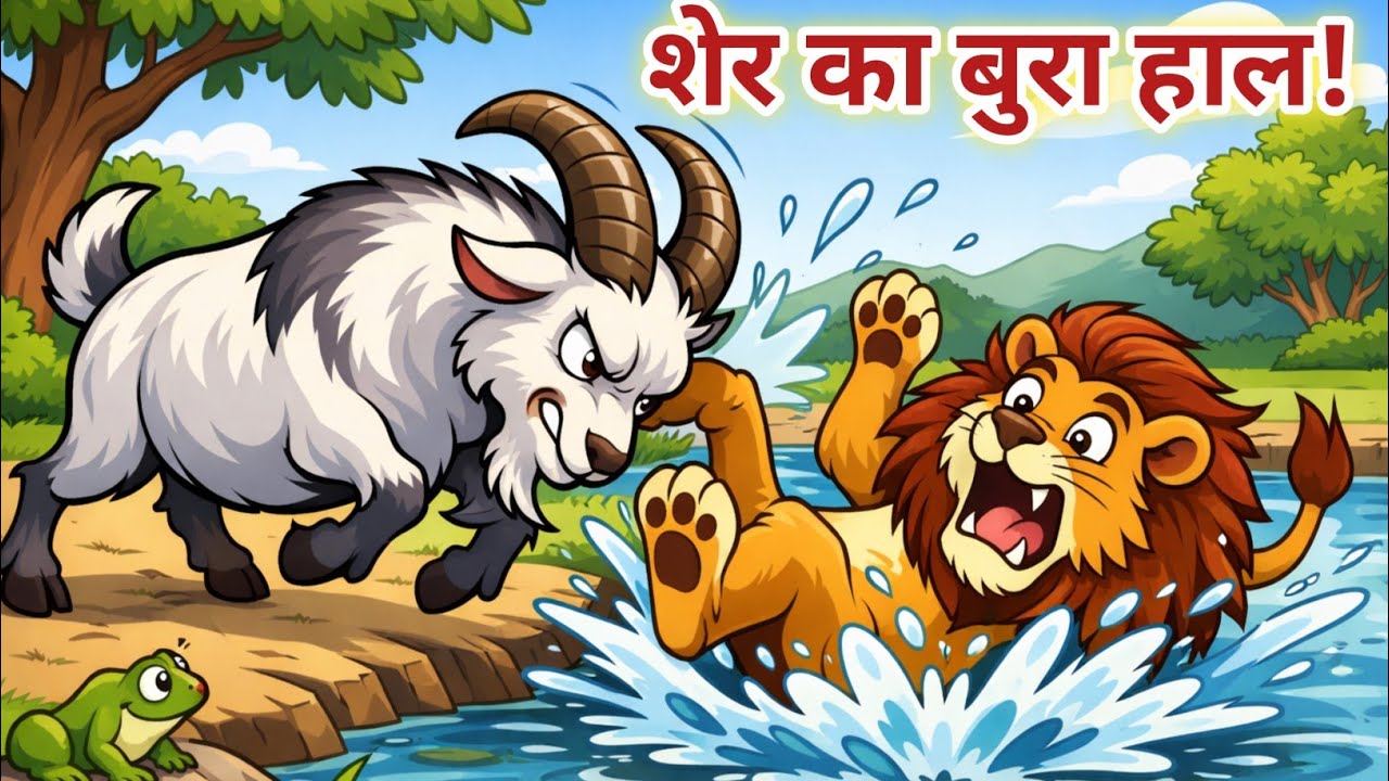 शेर को बकरे ने कैसे हराया? 🐐🦁 | Hindi Moral Stories | Kahaniya|