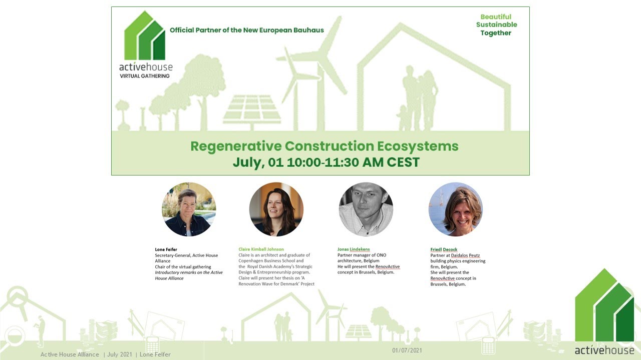 Q&A Session - Regenerative Construction Ecosystems - Active House Alliance Virtual Gathering