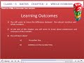 CBSE Standard 6 chapter 2 WHOLE NUMBERS part 1 Learning Outcomes