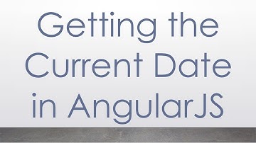 Getting the Current Date in AngularJS