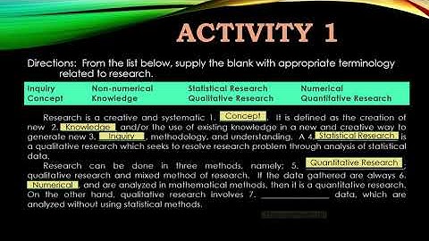 STATISTICAL MINI - RESEARCH