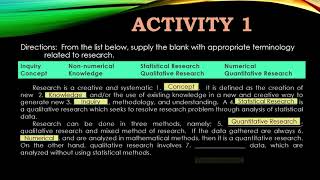STATISTICAL MINI - RESEARCH