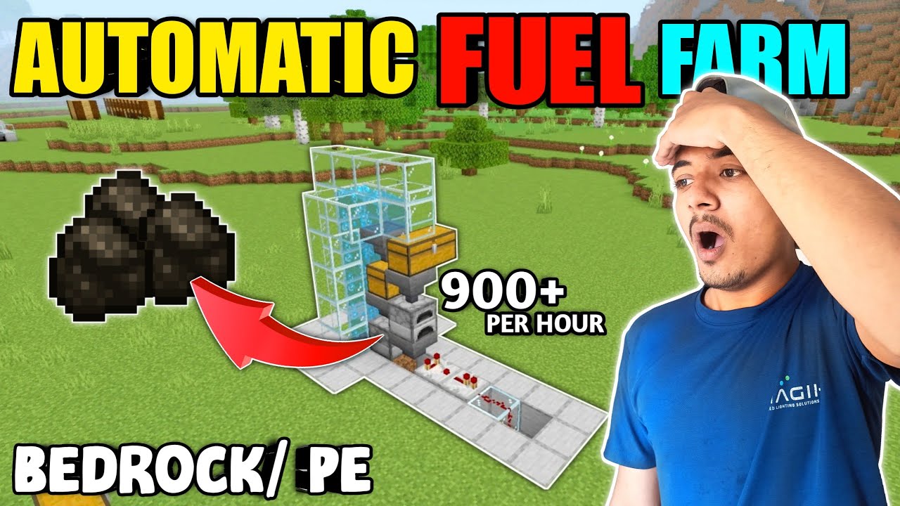 How to make Fuel Farm in Minecraft PE Automatic Fuel Farm Minecraft 1.19 Bedrock/MCPE YouTube