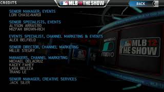 MLB 12 The Show (Vita) - Credits