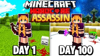 I Survived 100 Days as an ASSASSIN in HARDCORE MINECRAFT!