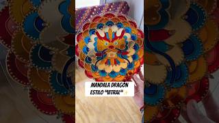 Mandala Dragón estilo “vitral”✨. #mandalaart #glasspainting #decoart #arteycreatividad