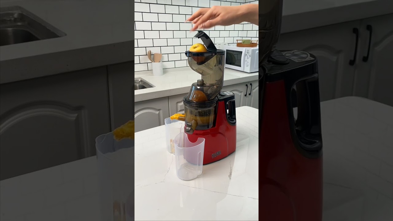 Professional Electric Slow Juicer – 95% High Juice Yield - Red
