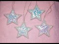 DIY~Beautiful Shimmering Star Ornaments~Easy project!