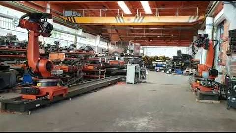 Kuka kr210 krc2 and kuka kr240 krc2 on linear track at UsedRobotsTrade