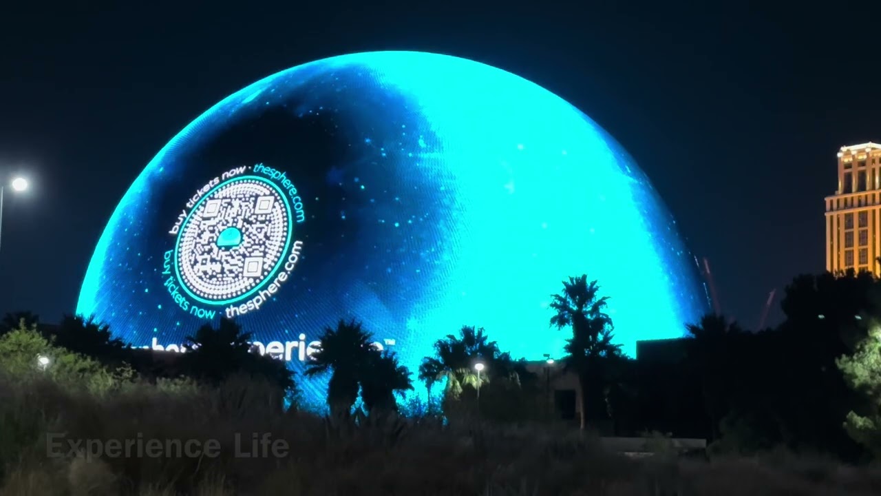 American Construction Brilliance: The Sphere at Las Vegas At Night
