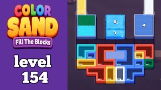 Color Sand: Fill The Blocks level 154 gameplay walkthrough solution 